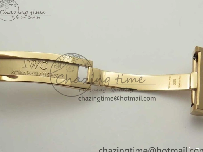 MIROTIME 0211 Portuguese Tourbillon IW504602 RG ZF Best Edition White Dial on Brown Leather Strap Stretchable 7178